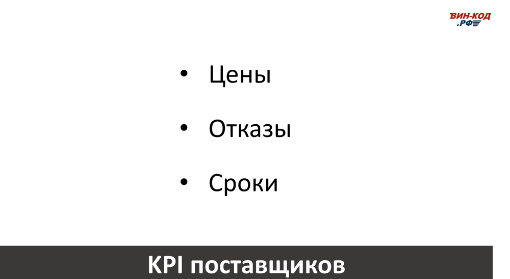 Основные KPI поставщиков в Железногорске, Красноярского края